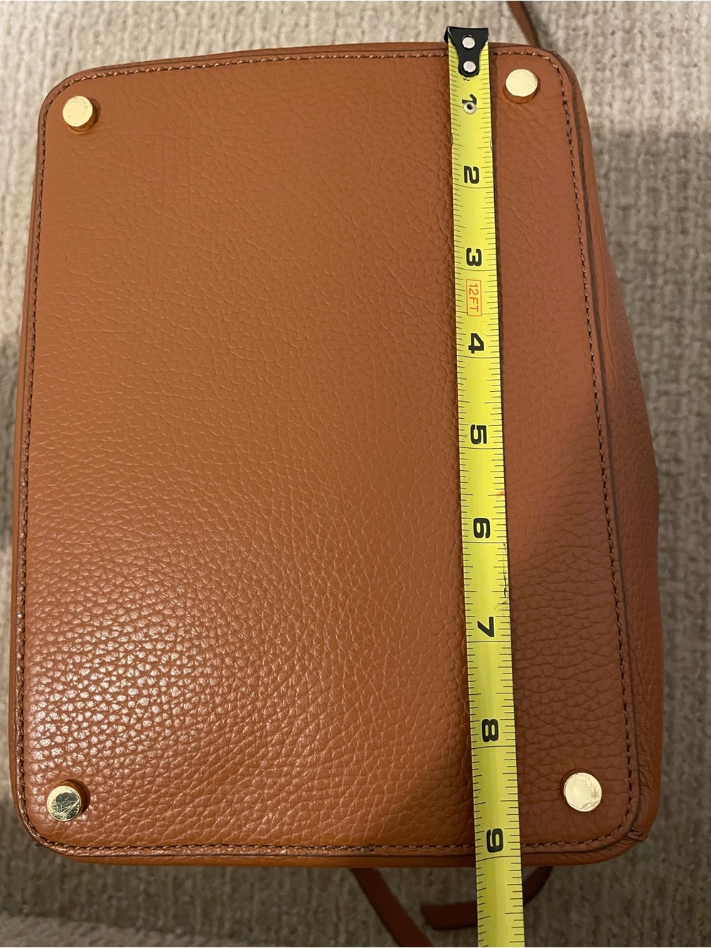 Classic Brown Leather Bucket Bag - Timeless - Picture 8 of 9